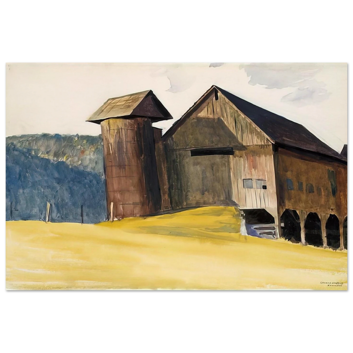 Barn and Silo, Vermont Poster | Edward Hopper Poster | Edward Hopper Print
