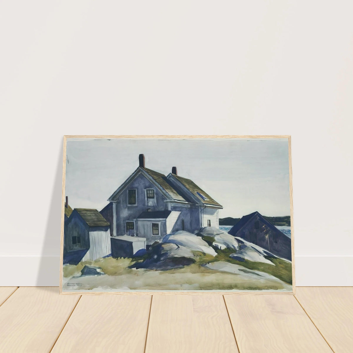 House at the Fort, Gloucester Framed Poster | Edward Hopper Framed Prints Wall Art | Edward Hopper Print