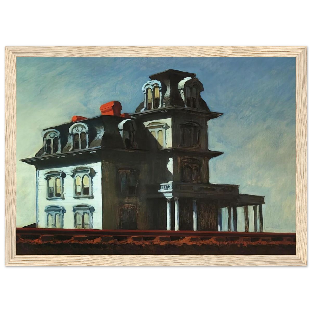 House by the Railroad Framed Poster | Edward Hopper Framed Prints Wall Art | Edward Hopper Print