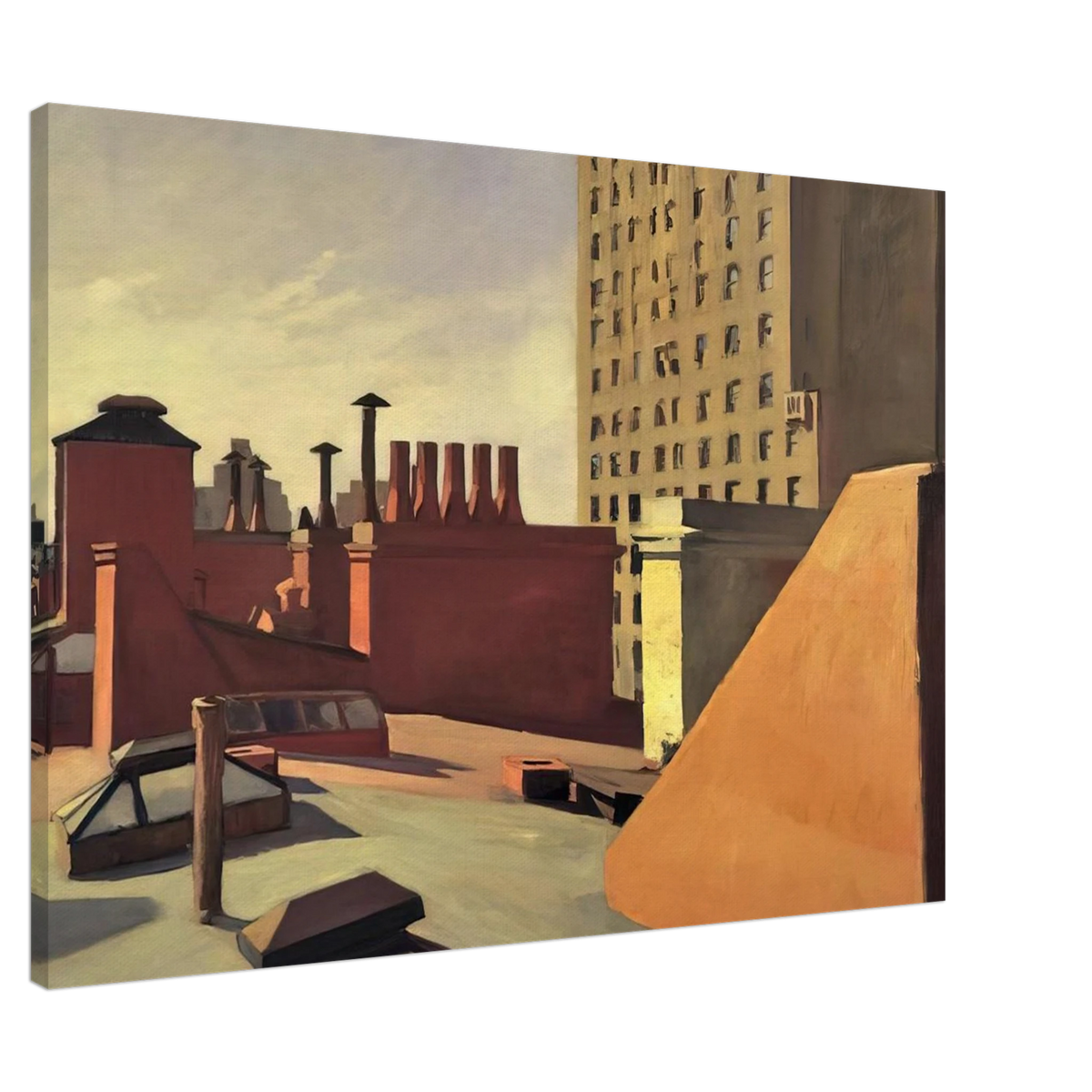 City Roofs Canvas | Edward Hopper Canvas | Edward Hopper Print
