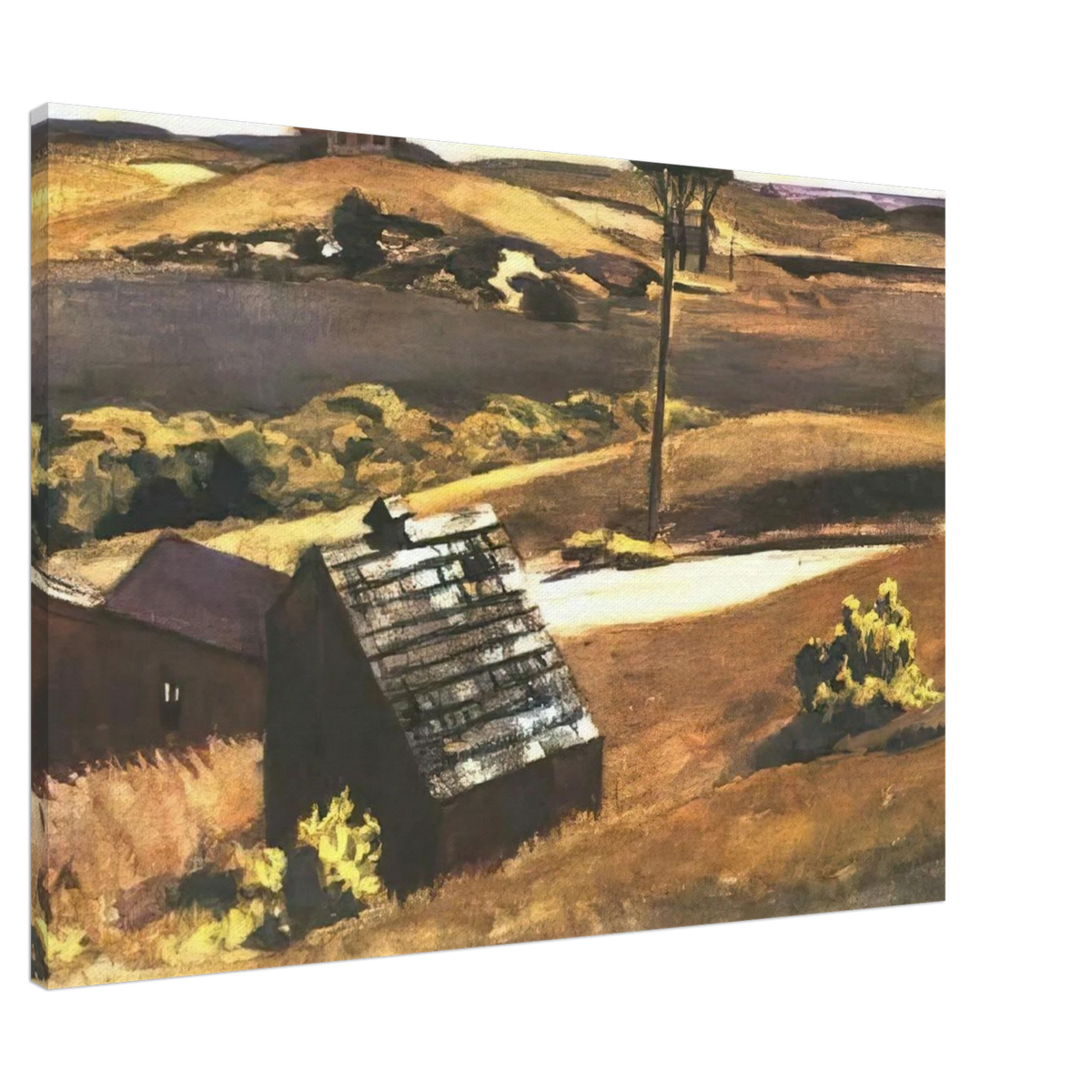 Burly Cobb Hen Coop and Barn Canvas | Edward Hopper Canvas | Edward Hopper Print