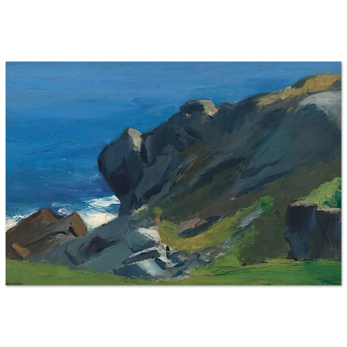 Rocky Shore and Sea Poster | Edward Hopper Poster | Edward Hopper Print
