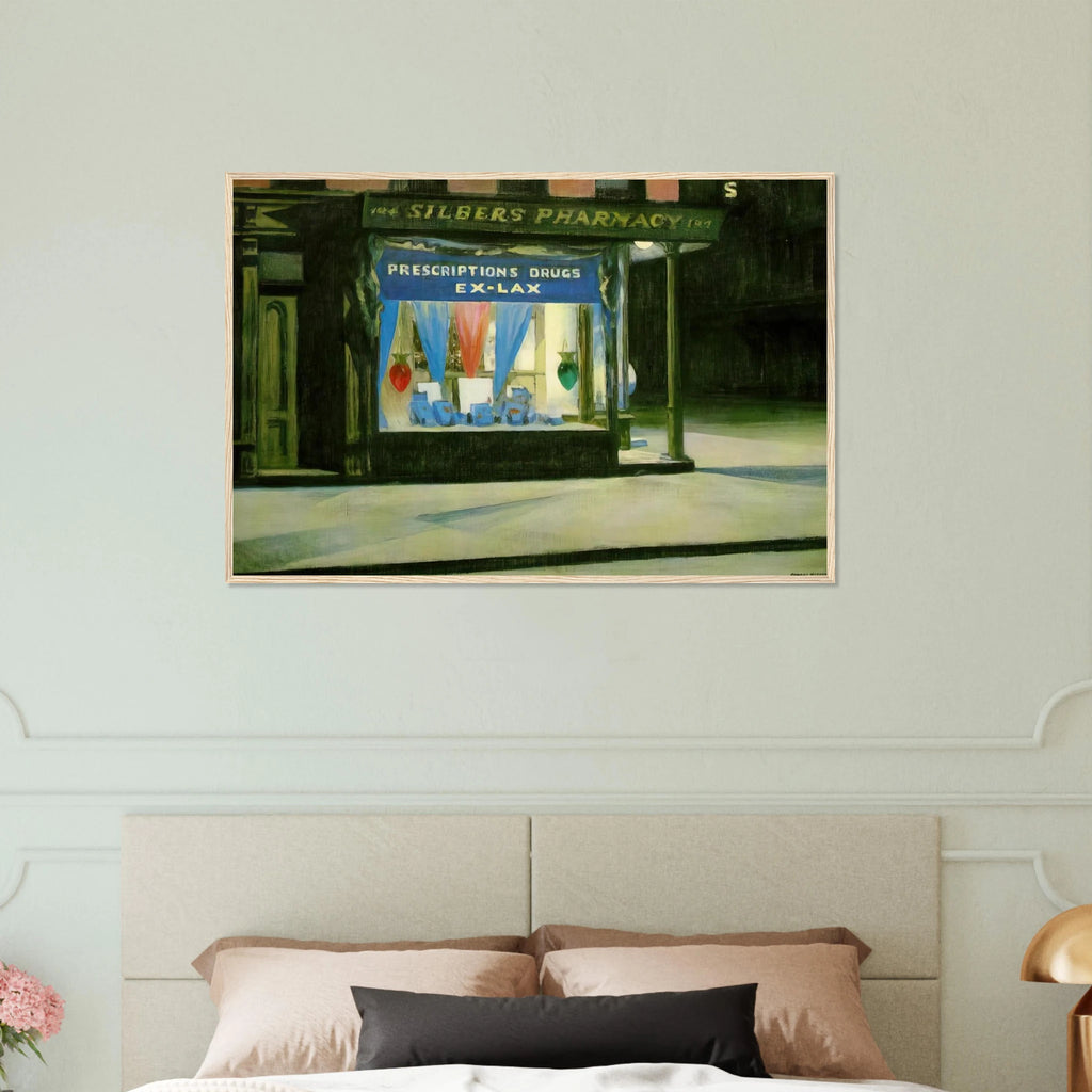 Drug Store Framed Poster | Edward Hopper Framed Prints Wall Art | Edward Hopper Print