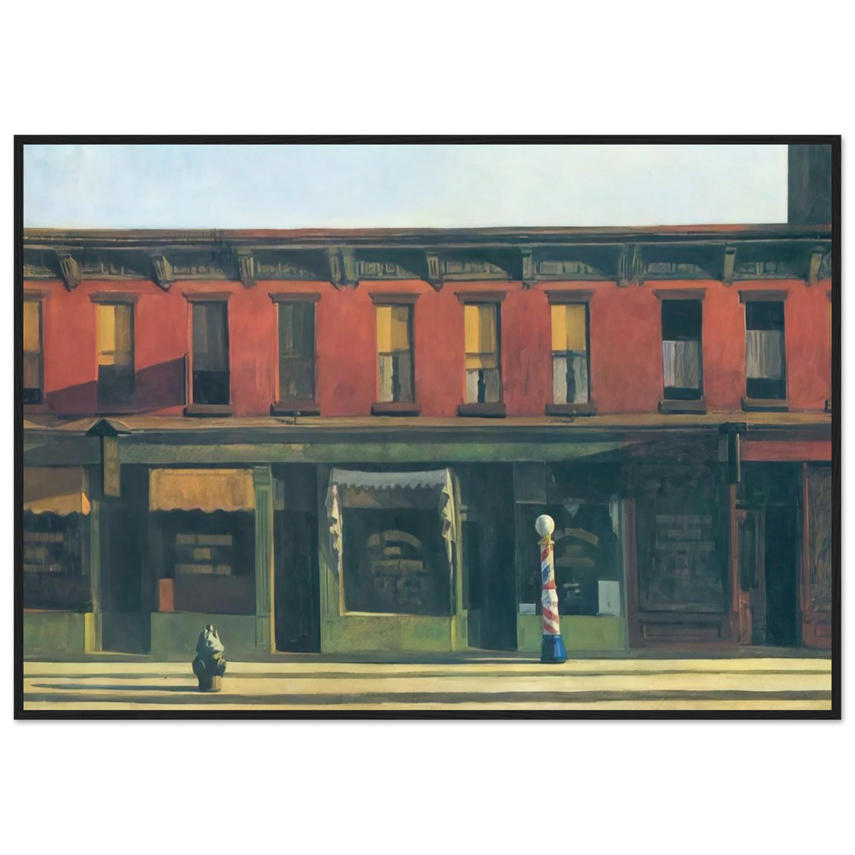 Early Sunday Morning Framed Poster | Edward Hopper Framed Prints Wall Art | Edward Hopper Print