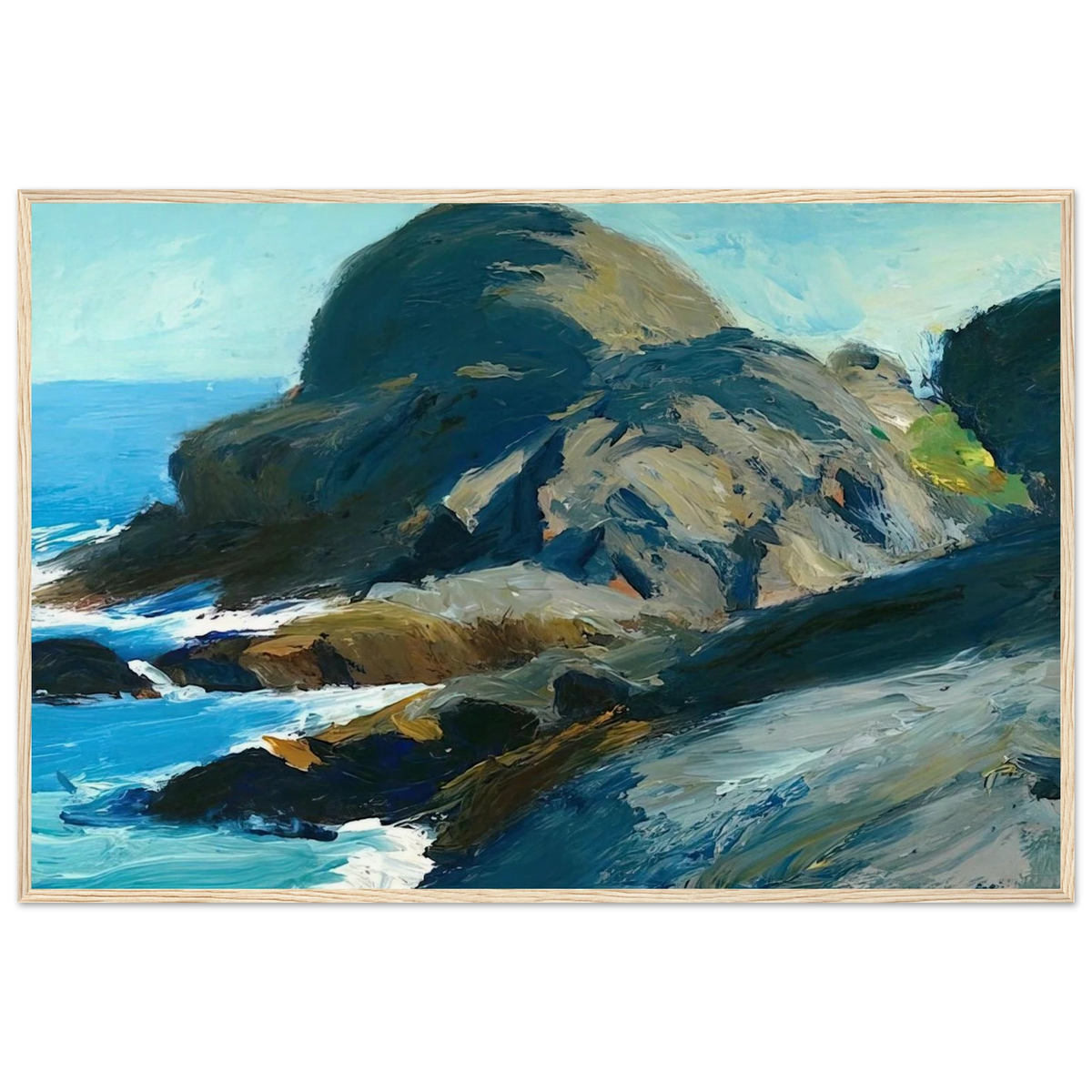 Rocky Shore Framed Poster | Edward Hopper Framed Prints Wall Art | Edward Hopper Print