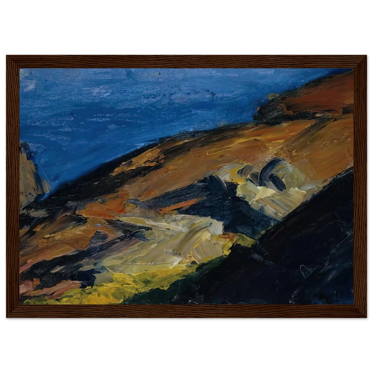 Rocks and Shore Framed Poster | Edward Hopper Framed Prints Wall Art | Edward Hopper Print