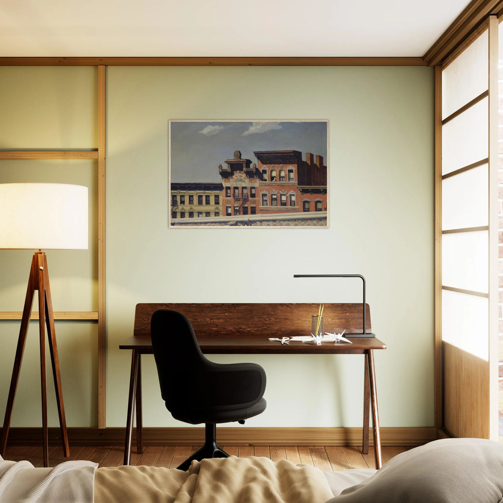 From Williamsburg Bridge Framed Poster | Edward Hopper Framed Prints Wall Art | Edward Hopper Print