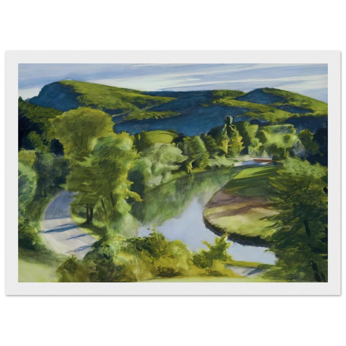 First Branch of the White River, Vermont Framed Poster | Edward Hopper Framed Prints Wall Art | Edward Hopper Print