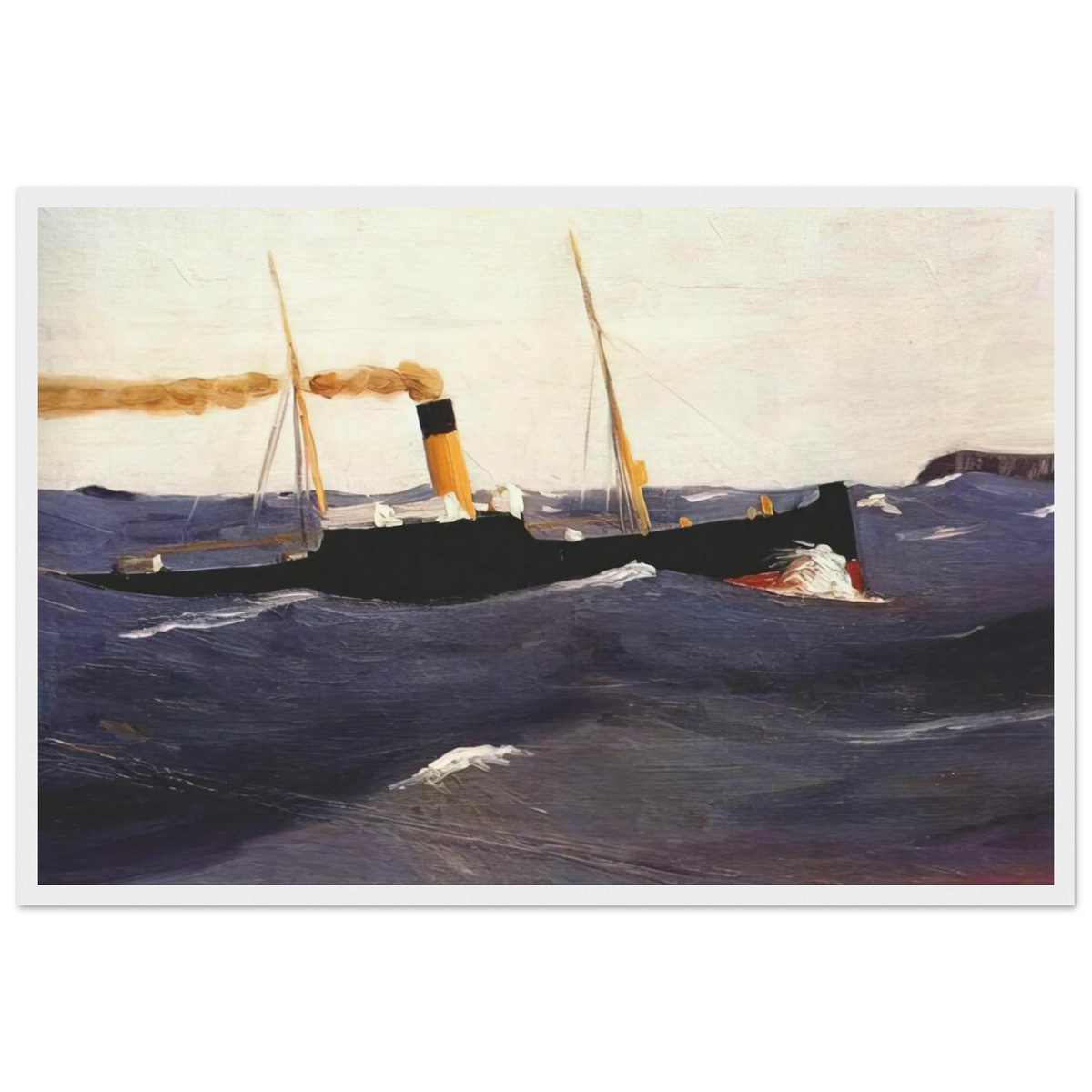 Tramp Steamer Framed Poster | Edward Hopper Framed Prints Wall Art | Edward Hopper Print