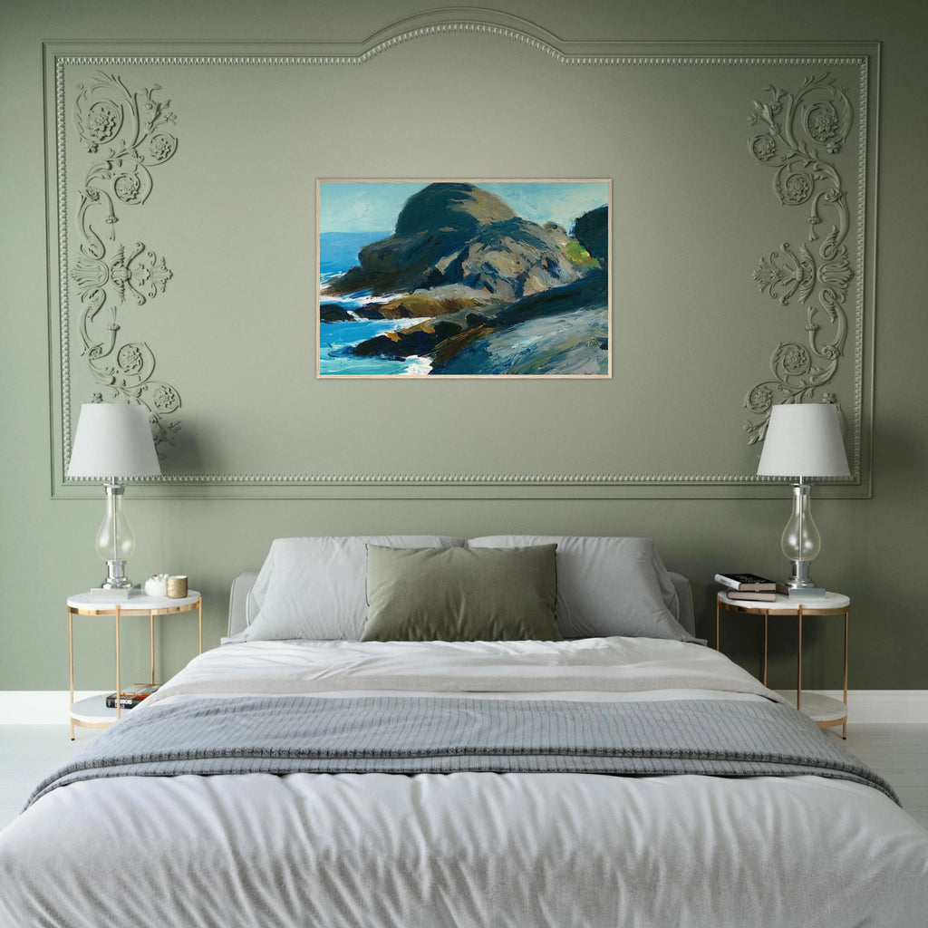 Rocky Shore Framed Poster | Edward Hopper Framed Prints Wall Art | Edward Hopper Print