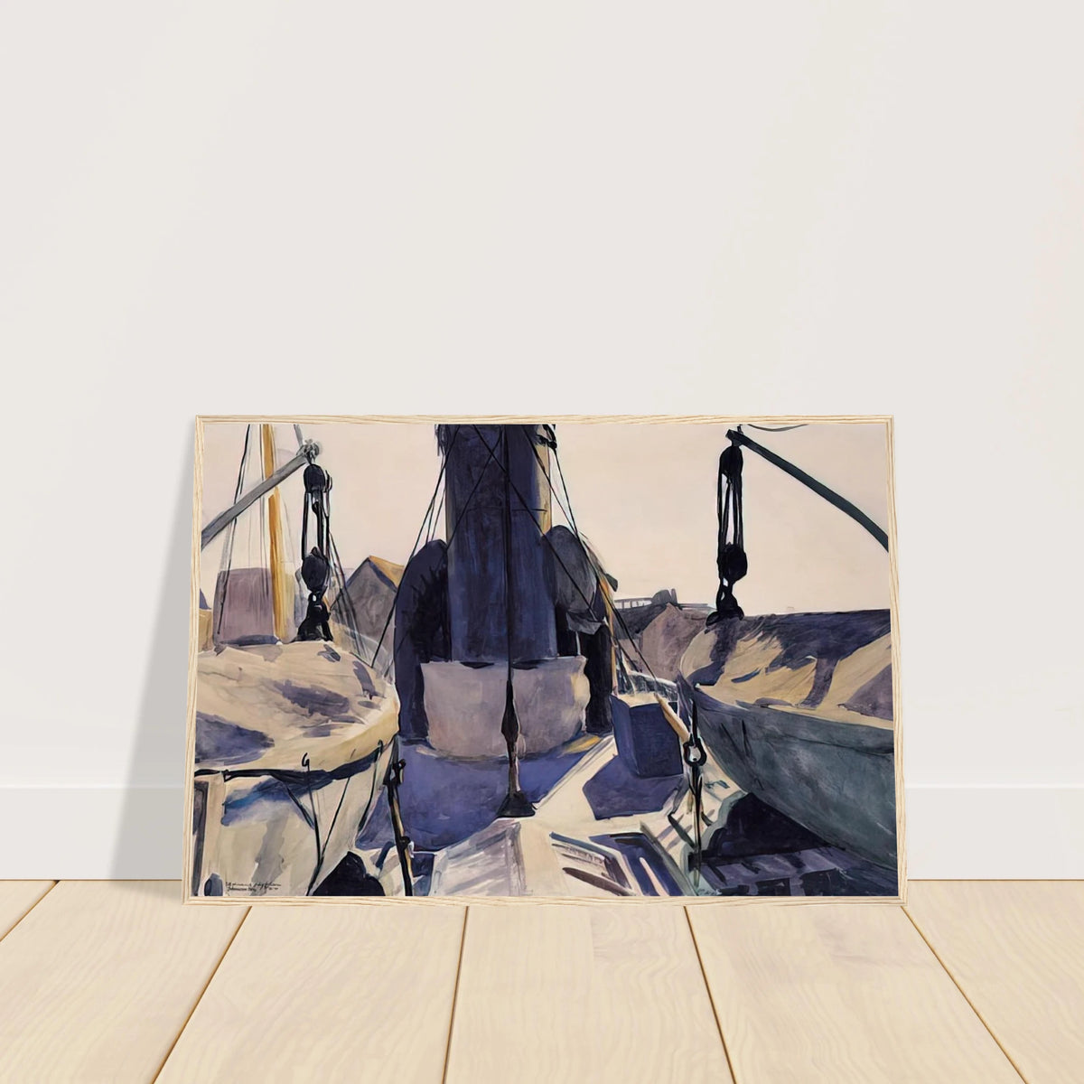 Funnel of Trawler Framed Poster | Edward Hopper Framed Prints Wall Art | Edward Hopper Print