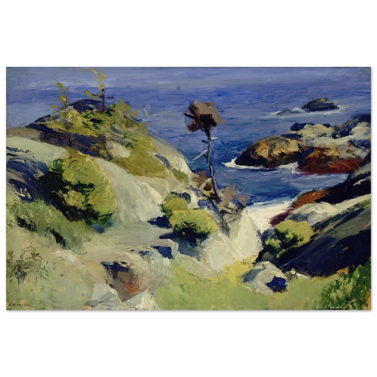 Monhegan Landscape Poster | Edward Hopper Poster | Edward Hopper Print
