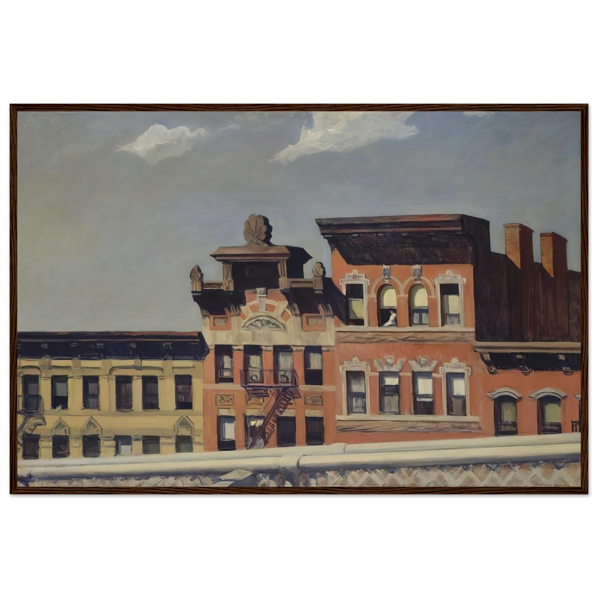 From Williamsburg Bridge Framed Poster | Edward Hopper Framed Prints Wall Art | Edward Hopper Print