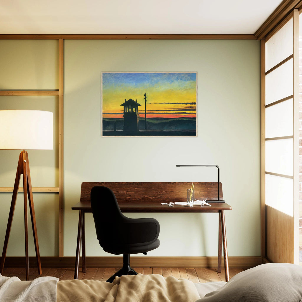 Railroad Sunset Framed Poster | Edward Hopper Framed Prints Wall Art | Edward Hopper Print