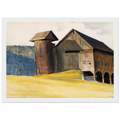 Barn and Silo, Vermont Framed Poster | Edward Hopper Framed Prints Wall Art | Edward Hopper Print