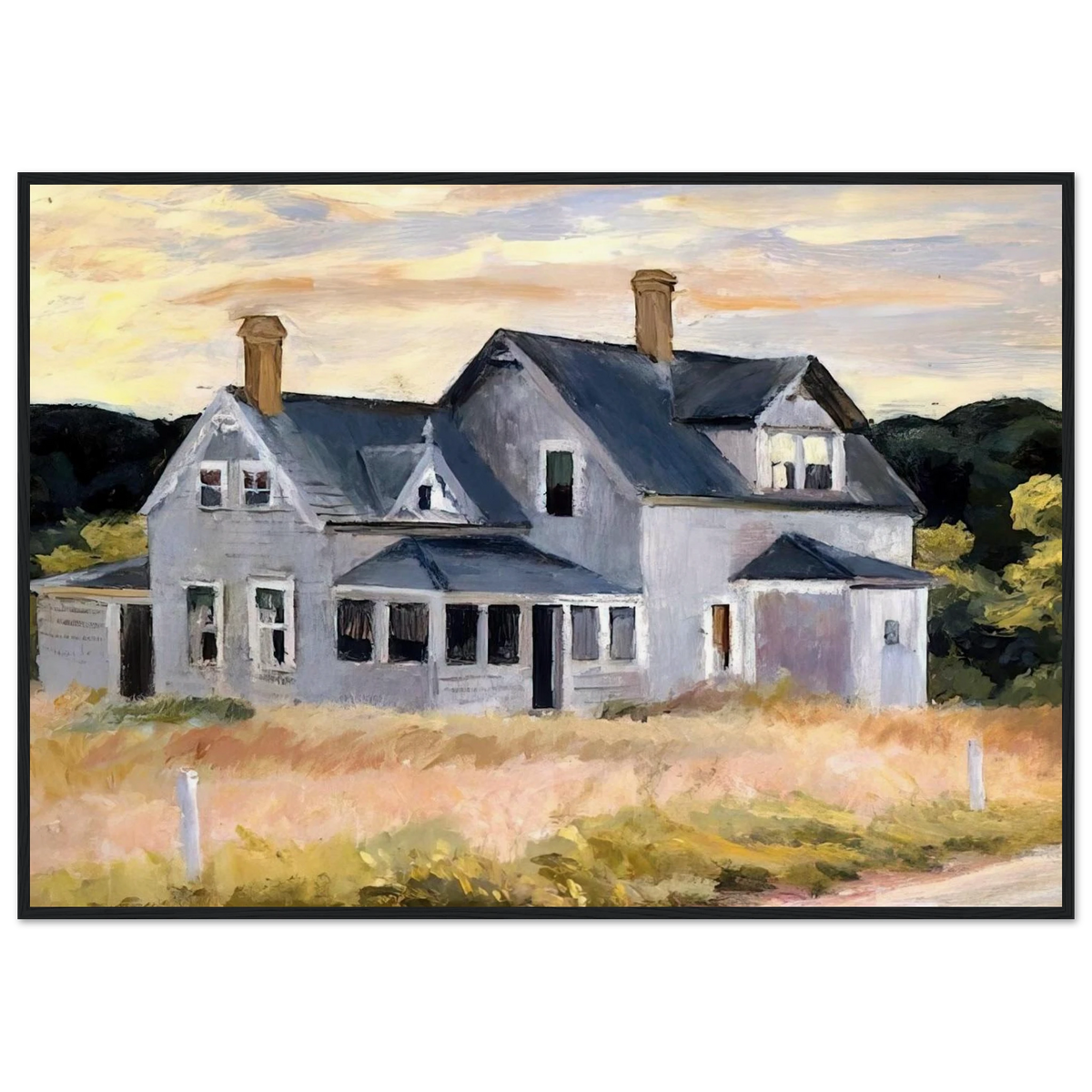House by a Road Framed Poster | Edward Hopper Framed Prints Wall Art | Edward Hopper Print