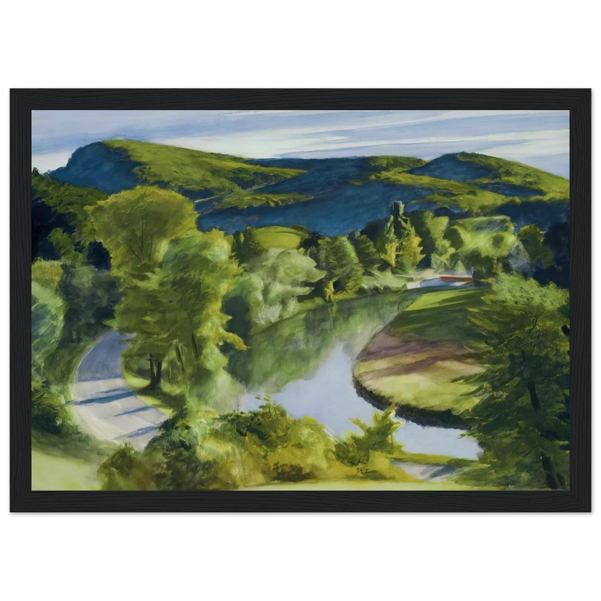First Branch of the White River, Vermont Framed Poster | Edward Hopper Framed Prints Wall Art | Edward Hopper Print