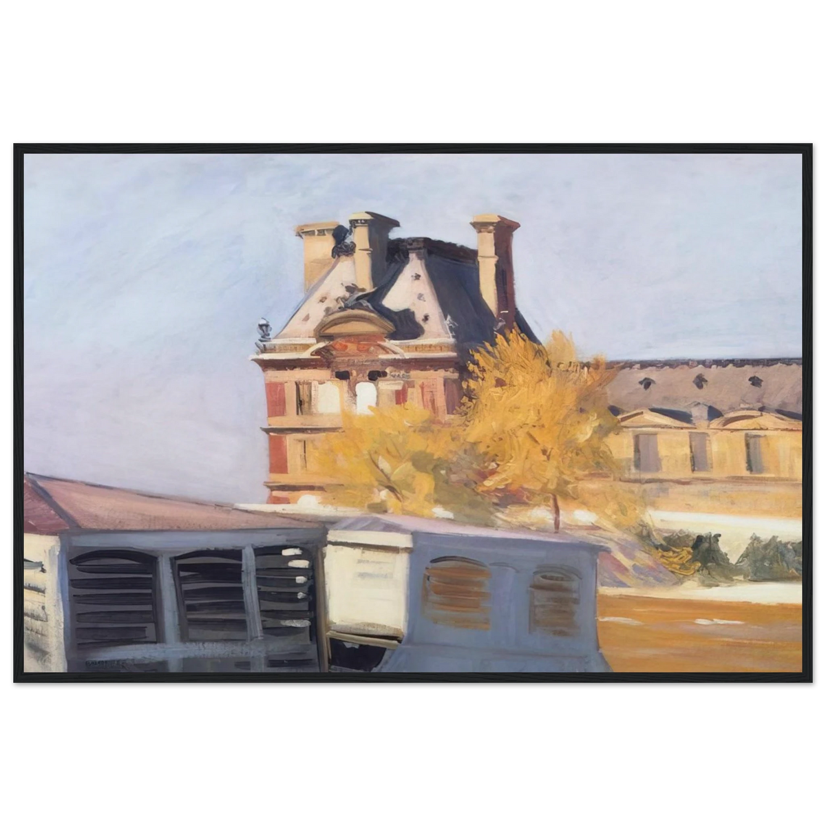Le Pavillon de Flore Framed Poster | Edward Hopper Framed Prints Wall Art | Edward Hopper Print