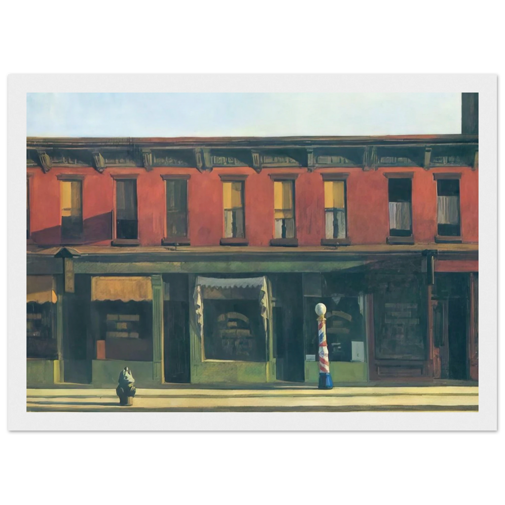 Early Sunday Morning Framed Poster | Edward Hopper Framed Prints Wall Art | Edward Hopper Print
