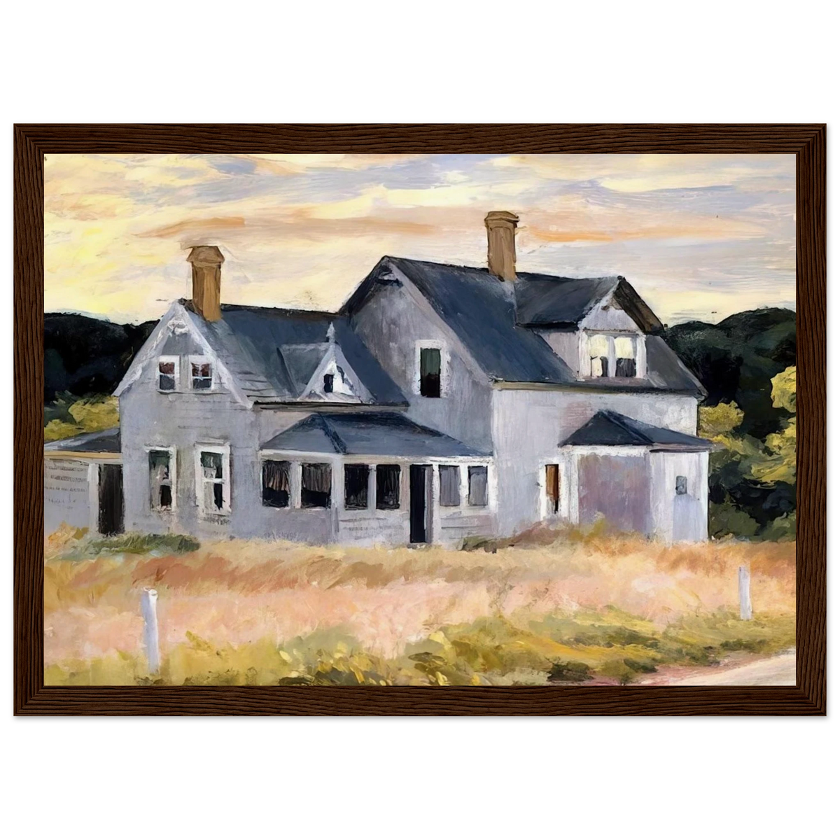 House by a Road Framed Poster | Edward Hopper Framed Prints Wall Art | Edward Hopper Print