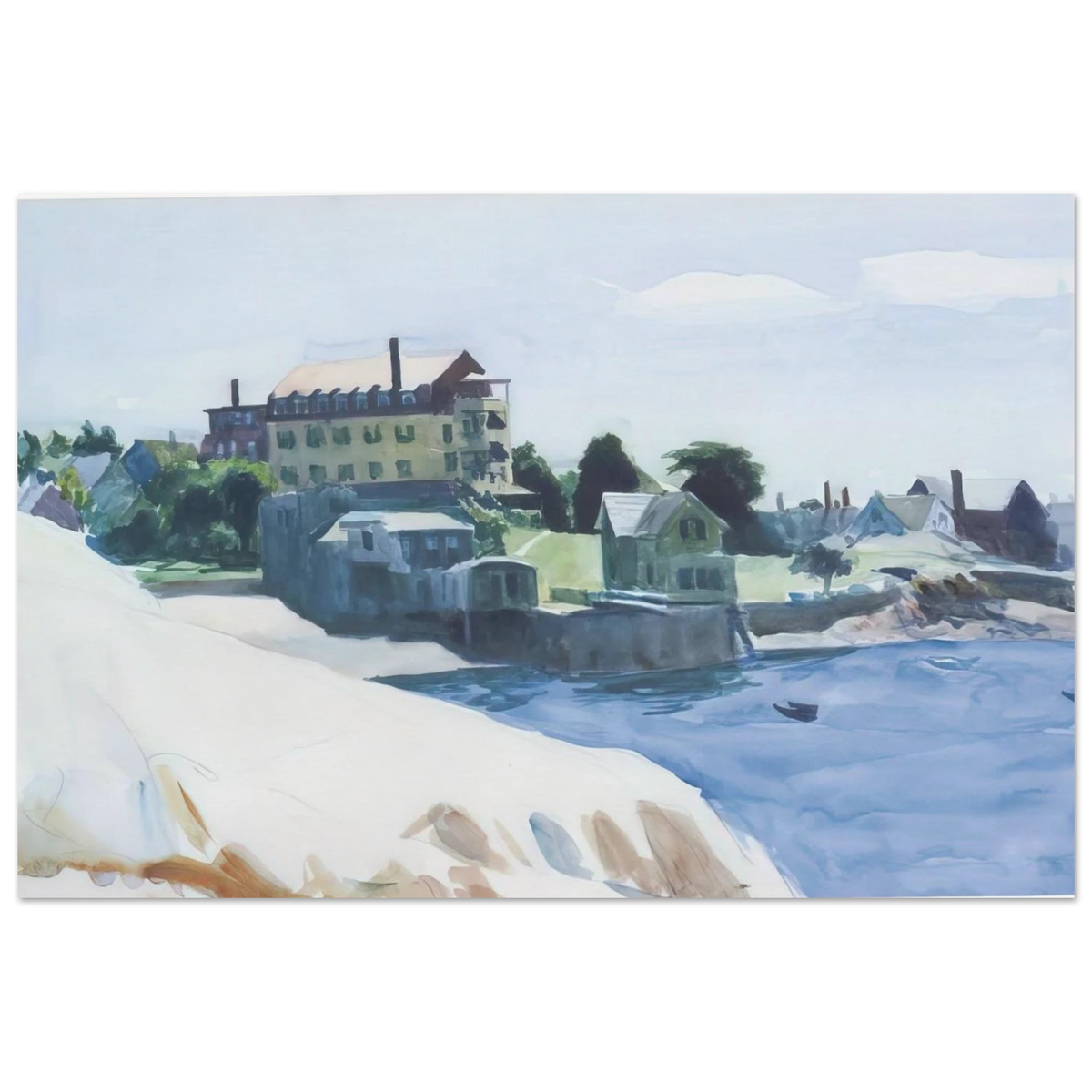 Small Town on Cove Poster | Edward Hopper Poster | Edward Hopper Print