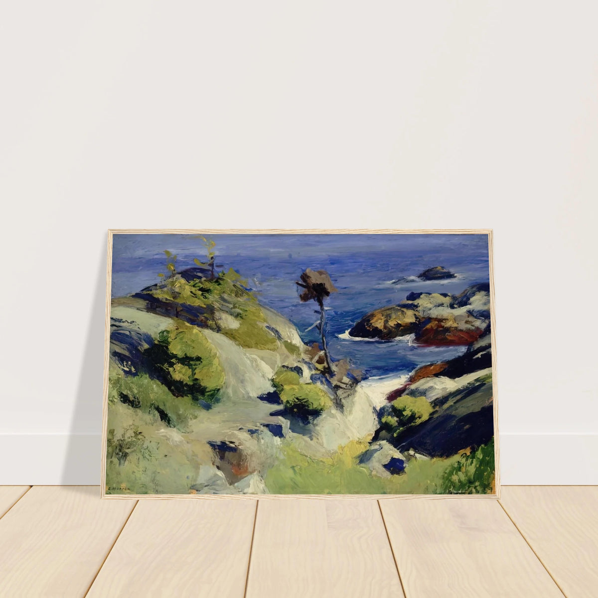Monhegan Landscape Framed Poster | Edward Hopper Framed Prints Wall Art | Edward Hopper Print