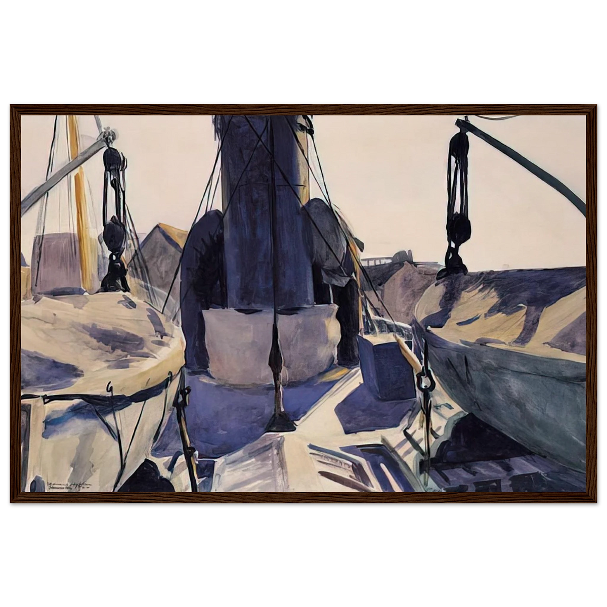 Funnel of Trawler Framed Poster | Edward Hopper Framed Prints Wall Art | Edward Hopper Print