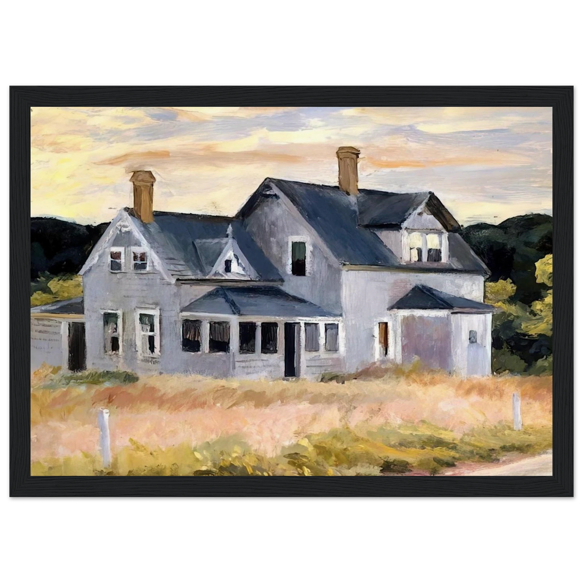 House by a Road Framed Poster | Edward Hopper Framed Prints Wall Art | Edward Hopper Print