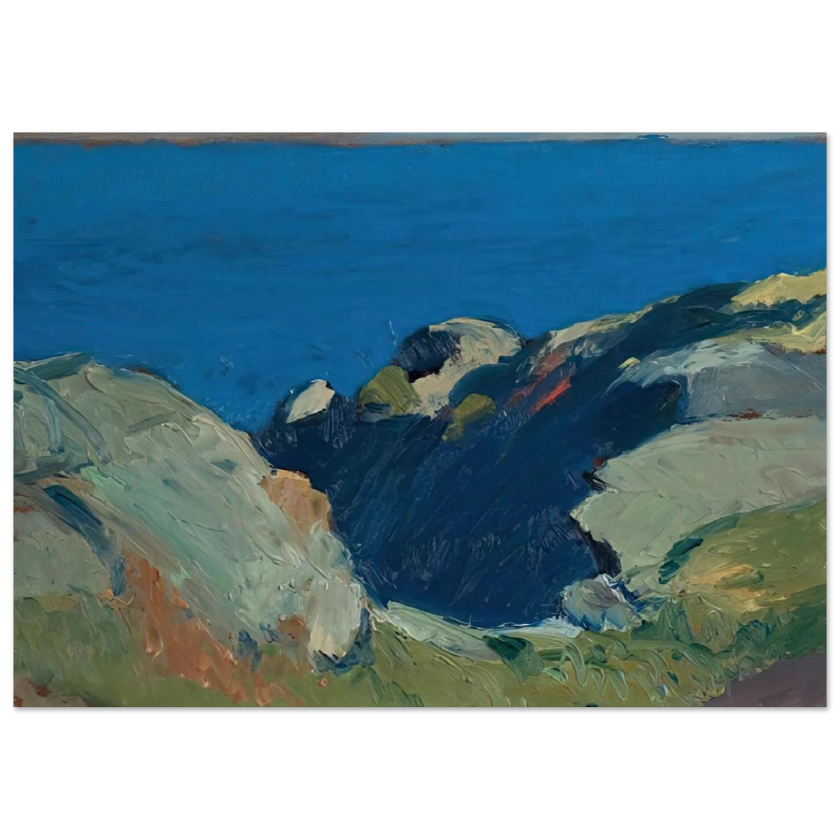 Rocks and Sea Poster | Edward Hopper Poster | Edward Hopper Print