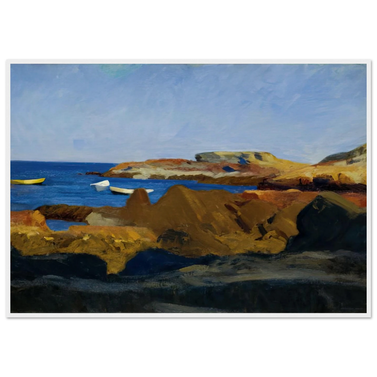 Cove at Ogunquit Framed Poster | Edward Hopper Framed Prints Wall Art | Edward Hopper Print