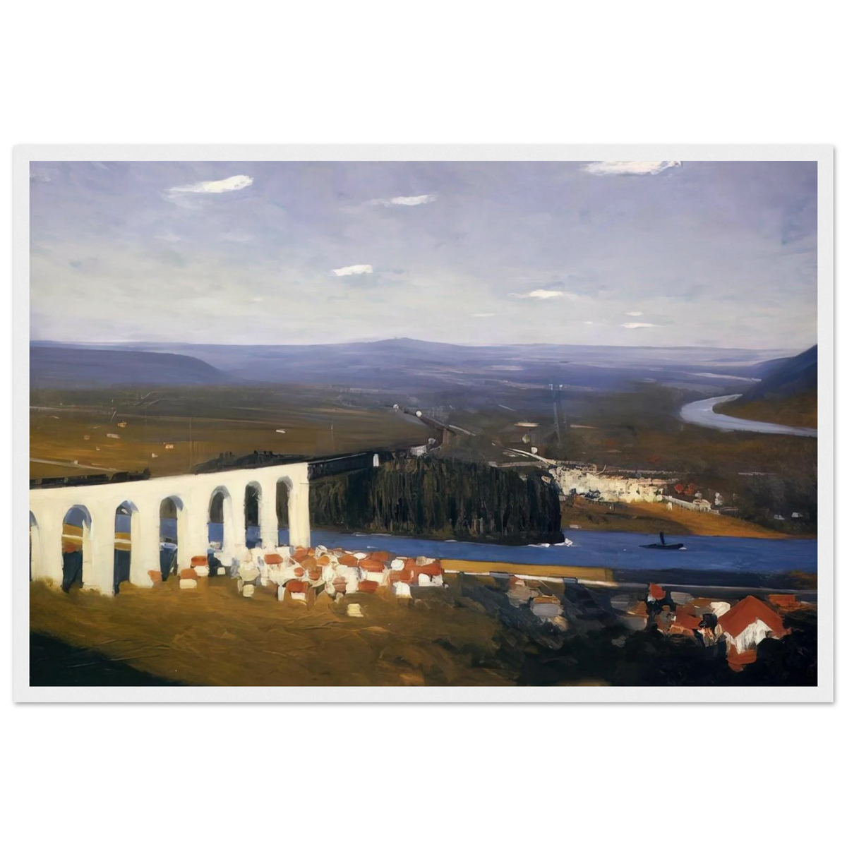 Valley of the Seine Framed Poster | Edward Hopper Framed Prints Wall Art | Edward Hopper Print