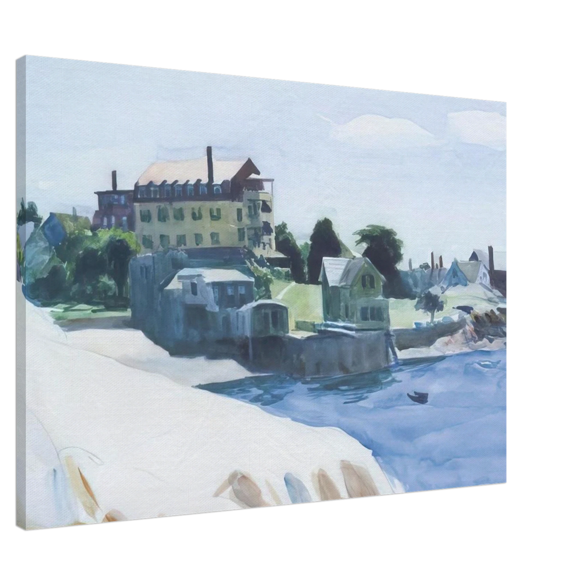Small Town on Cove Canvas | Edward Hopper Canvas | Edward Hopper Print