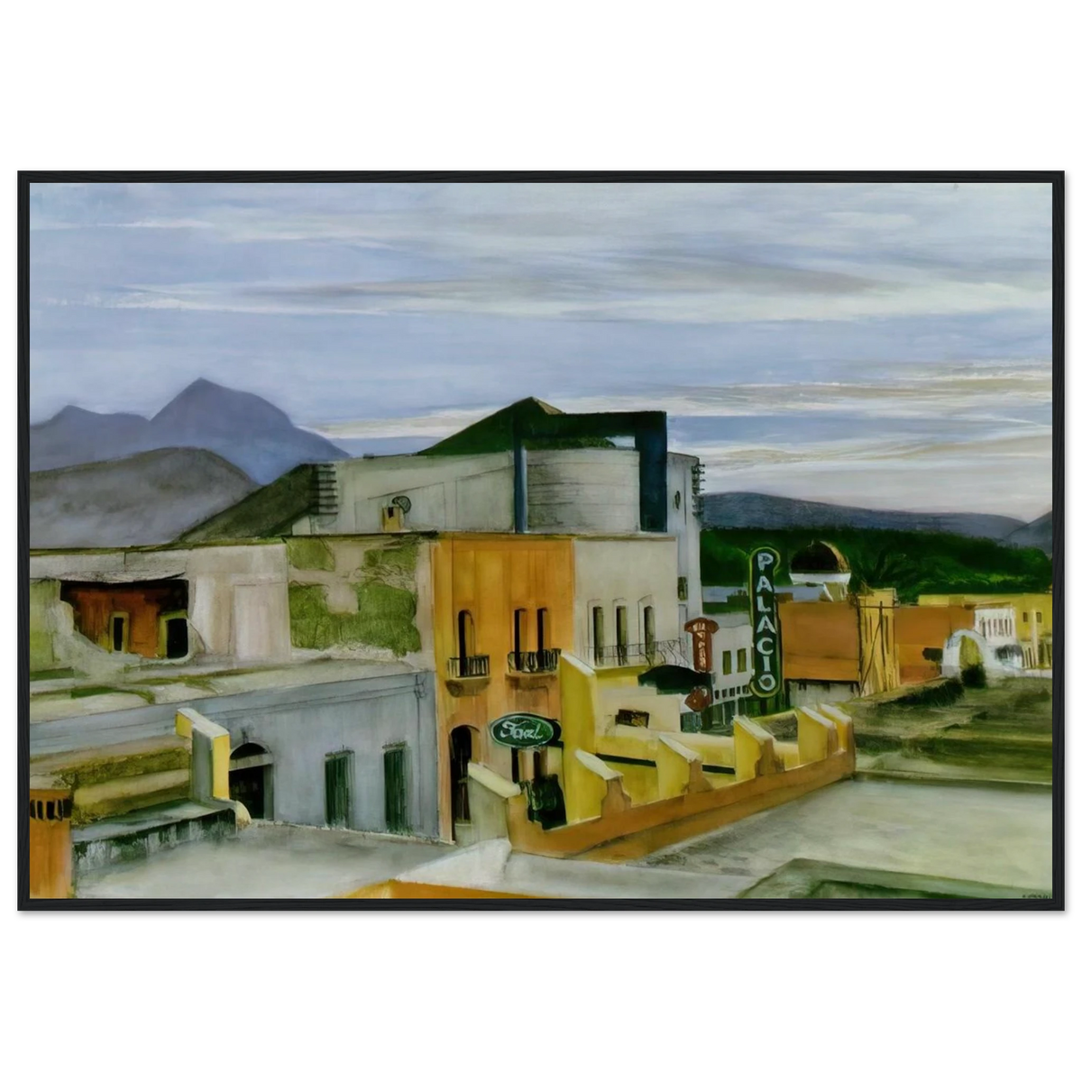 El Palacio Framed Poster | Edward Hopper Framed Prints Wall Art | Edward Hopper Print