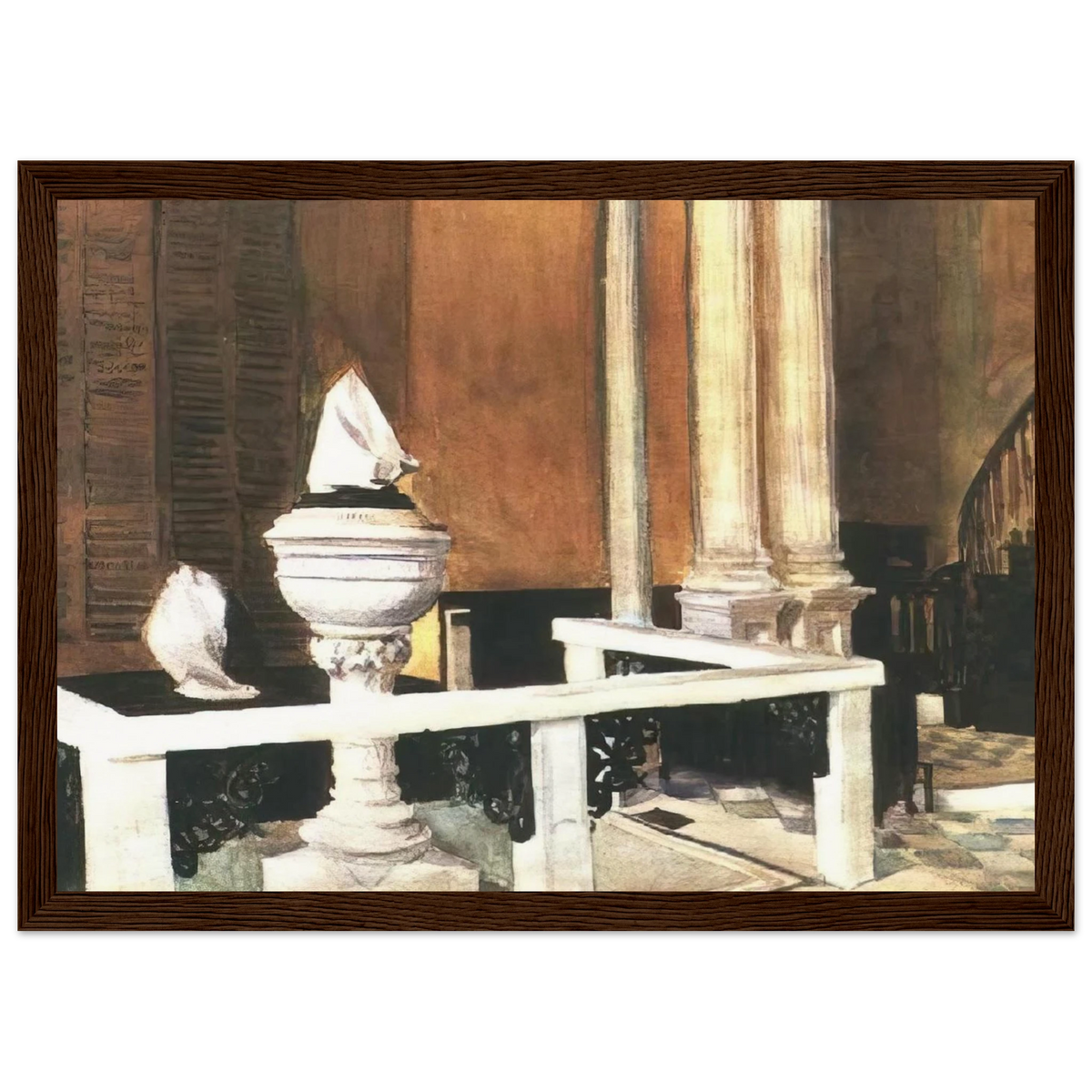 Baptistry of St. John s Framed Poster | Edward Hopper Framed Prints Wall Art | Edward Hopper Print
