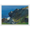 Rocky Shore and Sea Framed Poster | Edward Hopper Framed Prints Wall Art | Edward Hopper Print