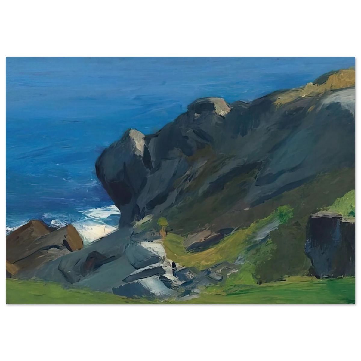 Rocky Shore and Sea Poster | Edward Hopper Poster | Edward Hopper Print