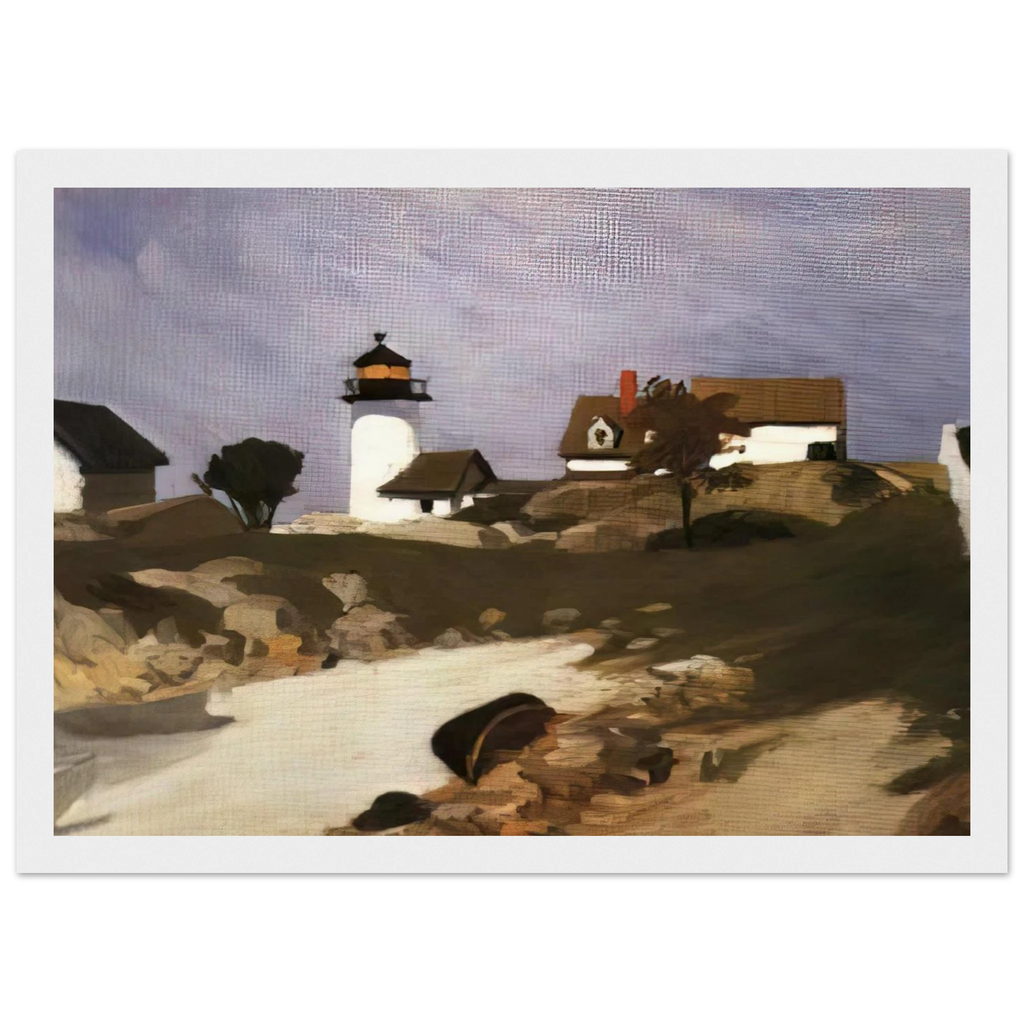 Squam Light Framed Poster | Edward Hopper Framed Prints Wall Art | Edward Hopper Print
