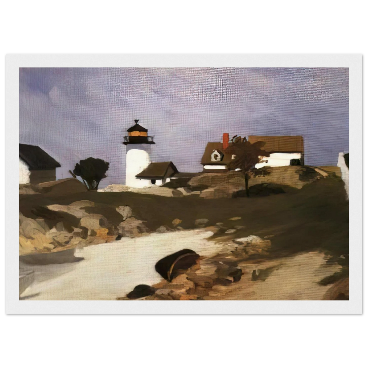 Squam Light Framed Poster | Edward Hopper Framed Prints Wall Art | Edward Hopper Print