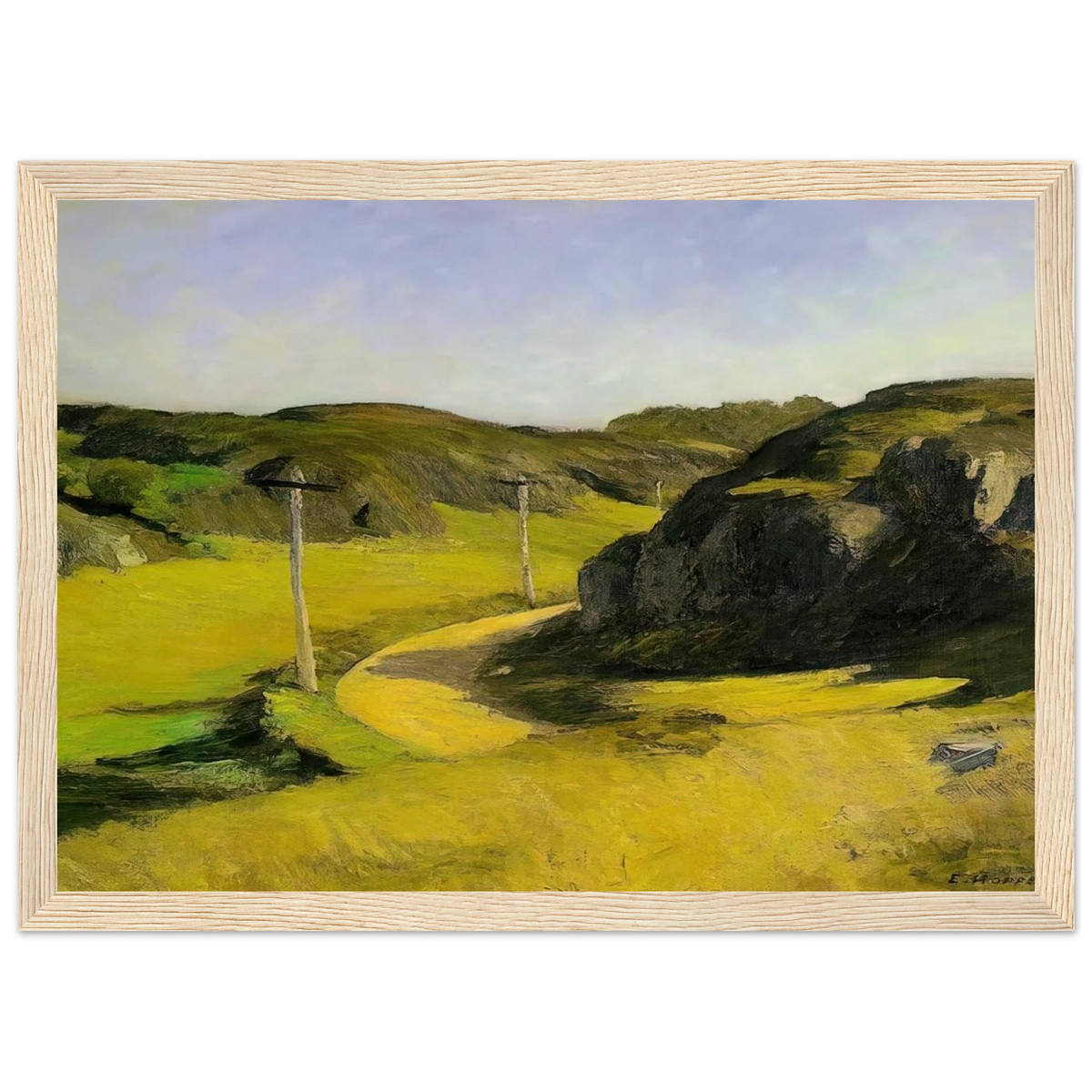 Road in Maine Framed Poster | Edward Hopper Framed Prints Wall Art | Edward Hopper Print