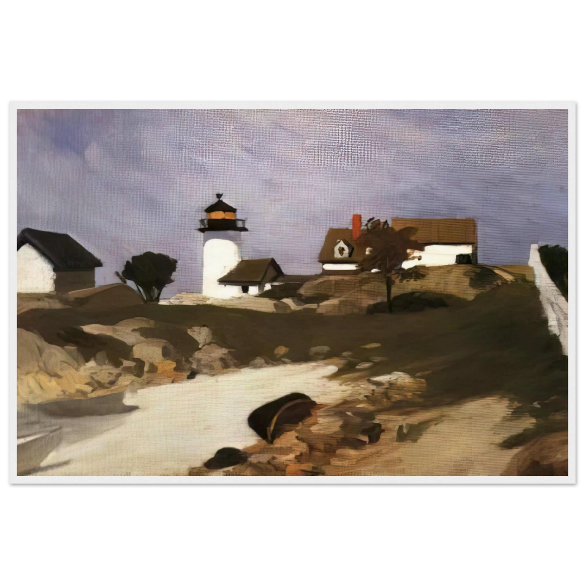 Squam Light Framed Poster | Edward Hopper Framed Prints Wall Art | Edward Hopper Print