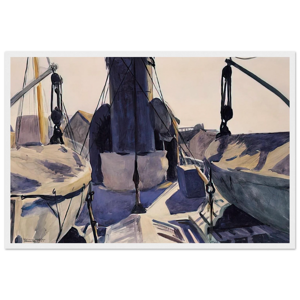 Funnel of Trawler Framed Poster | Edward Hopper Framed Prints Wall Art | Edward Hopper Print