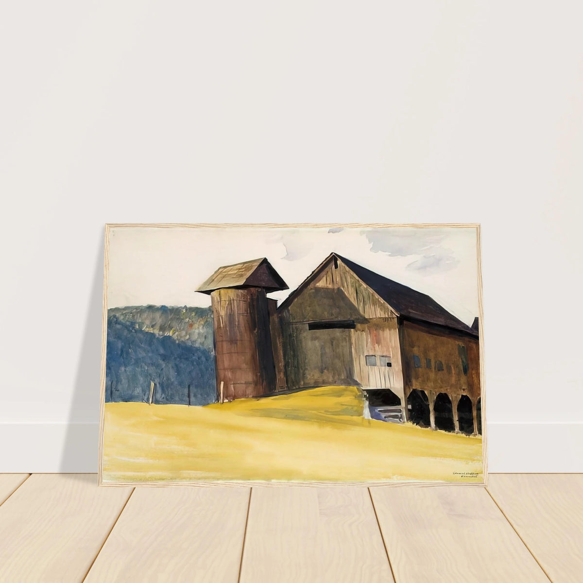 Barn and Silo, Vermont Framed Poster | Edward Hopper Framed Prints Wall Art | Edward Hopper Print