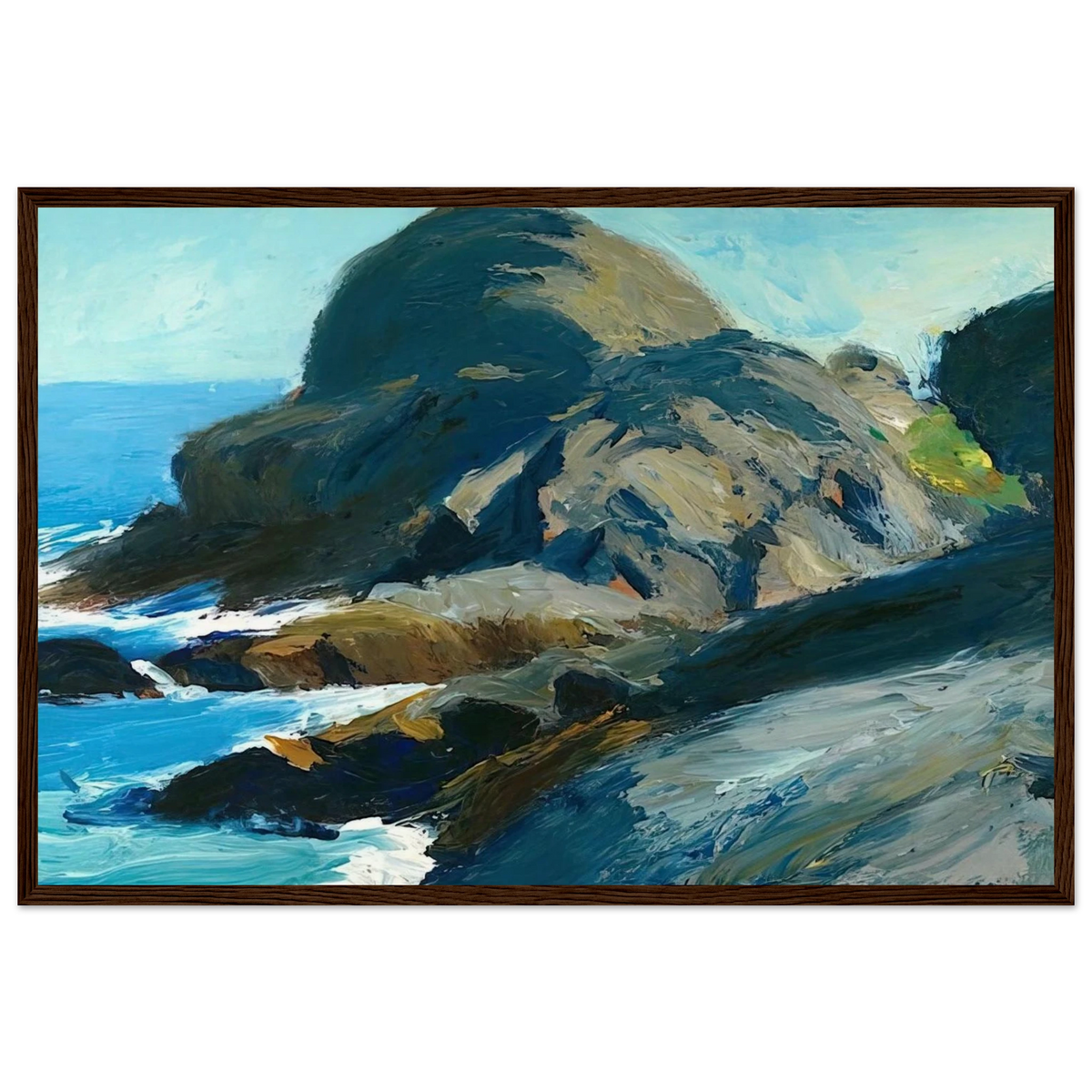 Rocky Shore Framed Poster | Edward Hopper Framed Prints Wall Art | Edward Hopper Print