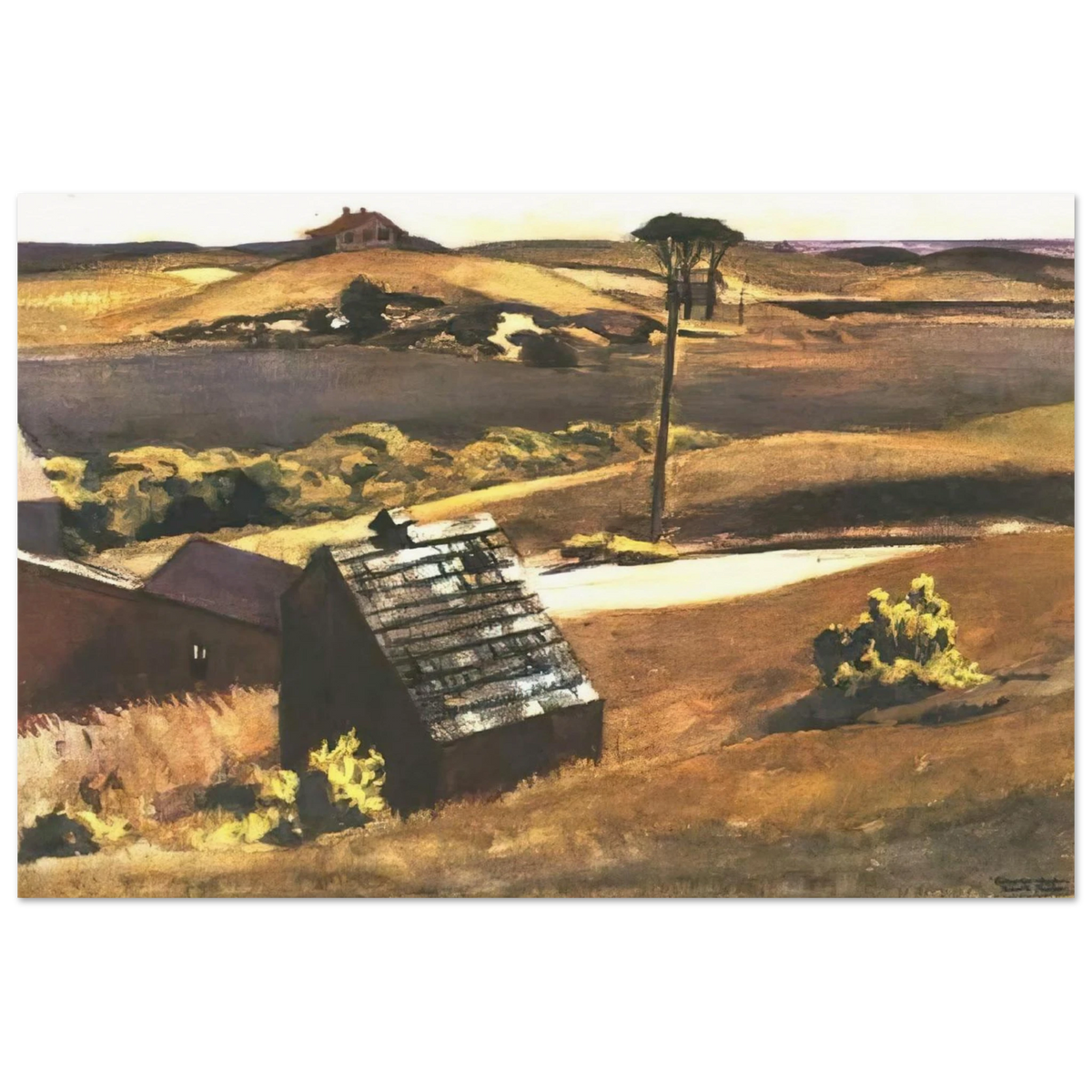 Burly Cobb Hen Coop and Barn Poster | Edward Hopper Poster | Edward Hopper Print