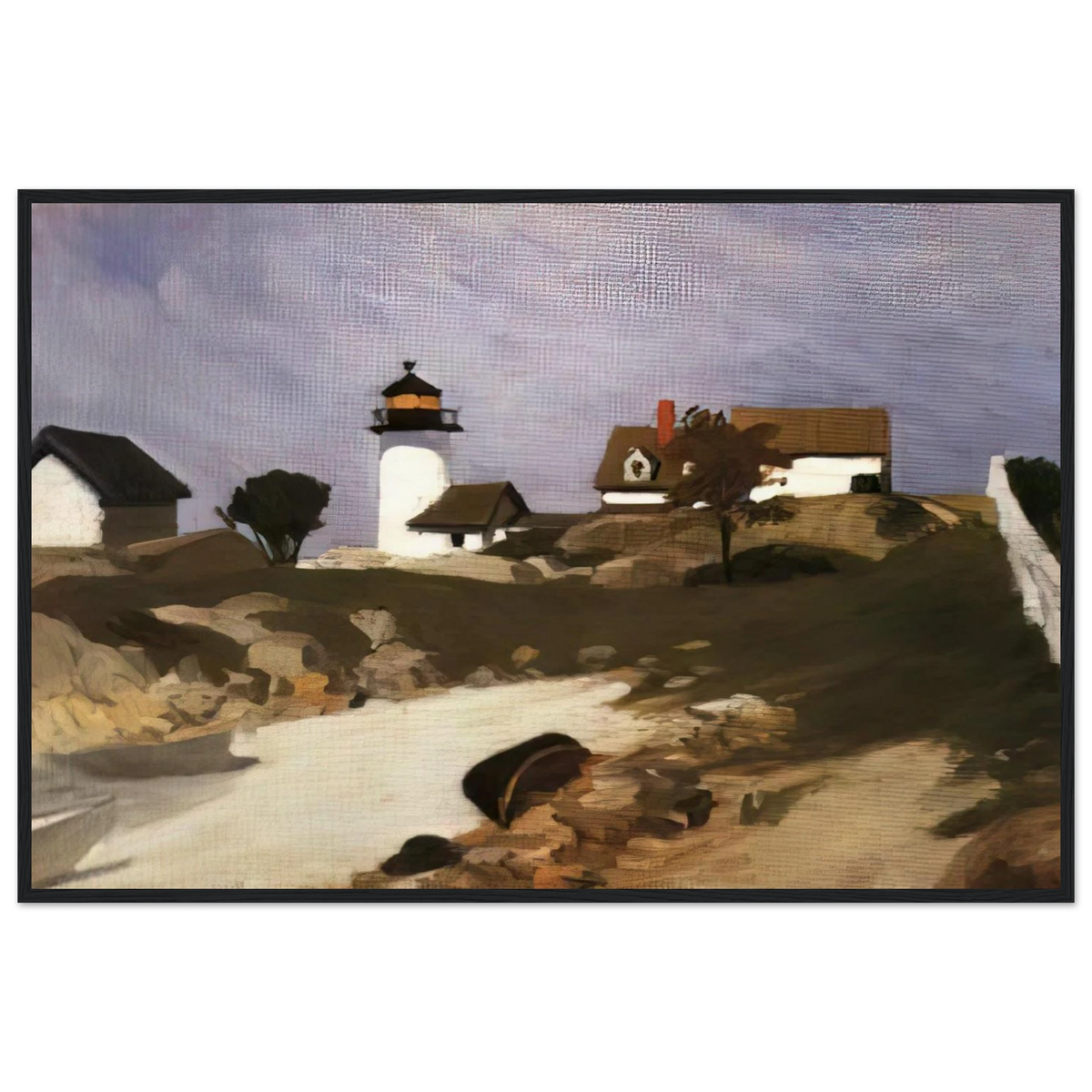 Squam Light Framed Poster | Edward Hopper Framed Prints Wall Art | Edward Hopper Print