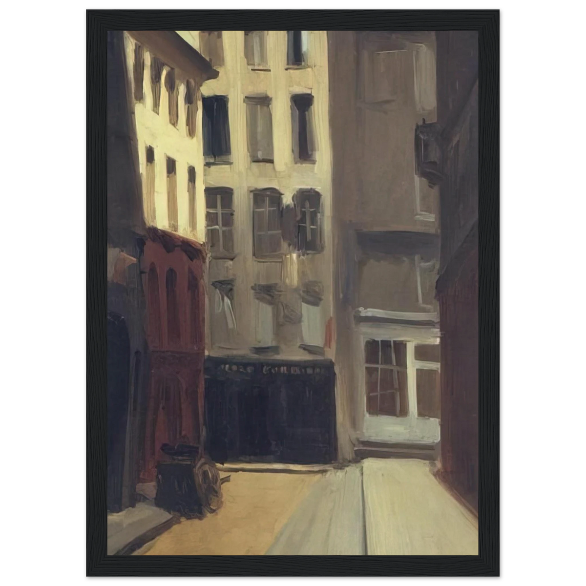 Paris Street Framed Poster | Edward Hopper Framed Prints Wall Art | Edward Hopper Print