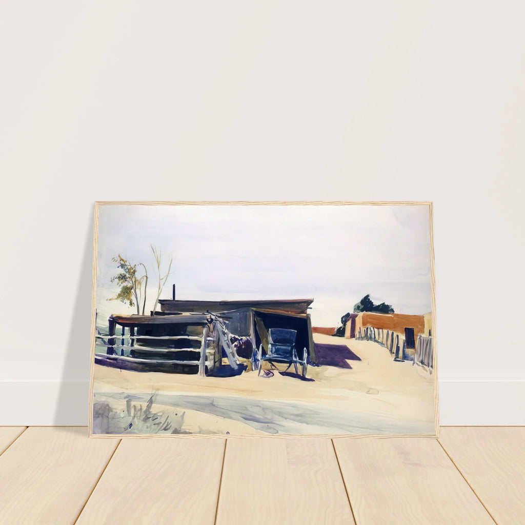 Adobes and Shed, New Mexico Framed Poster | Edward Hopper Framed Prints Wall Art | Edward Hopper Print