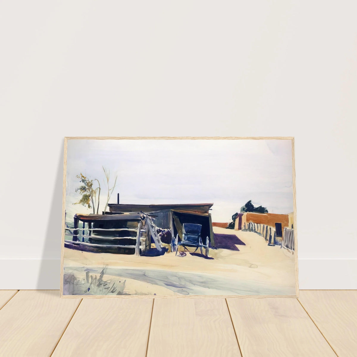 Adobes and Shed, New Mexico Framed Poster | Edward Hopper Framed Prints Wall Art | Edward Hopper Print