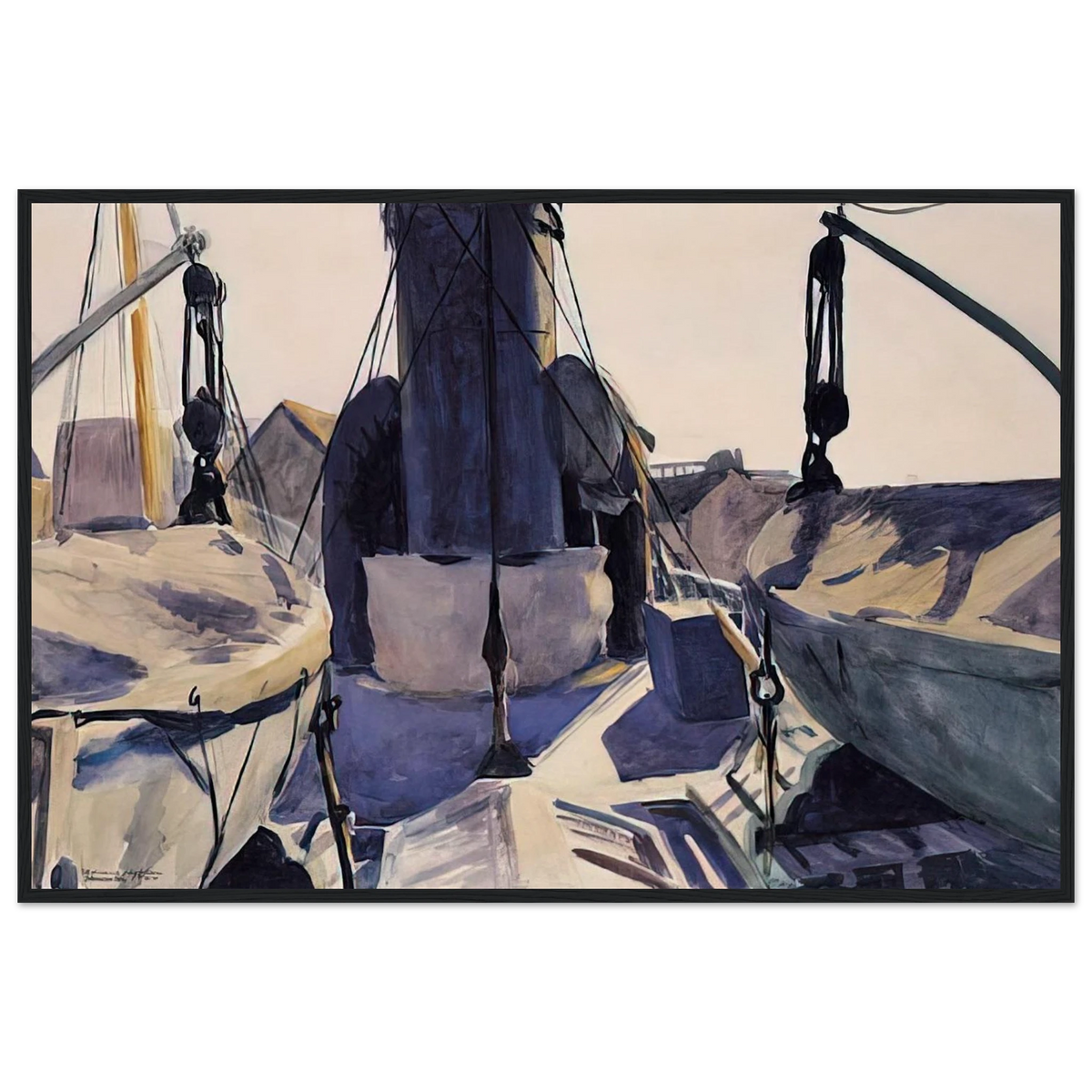 Funnel of Trawler Framed Poster | Edward Hopper Framed Prints Wall Art | Edward Hopper Print