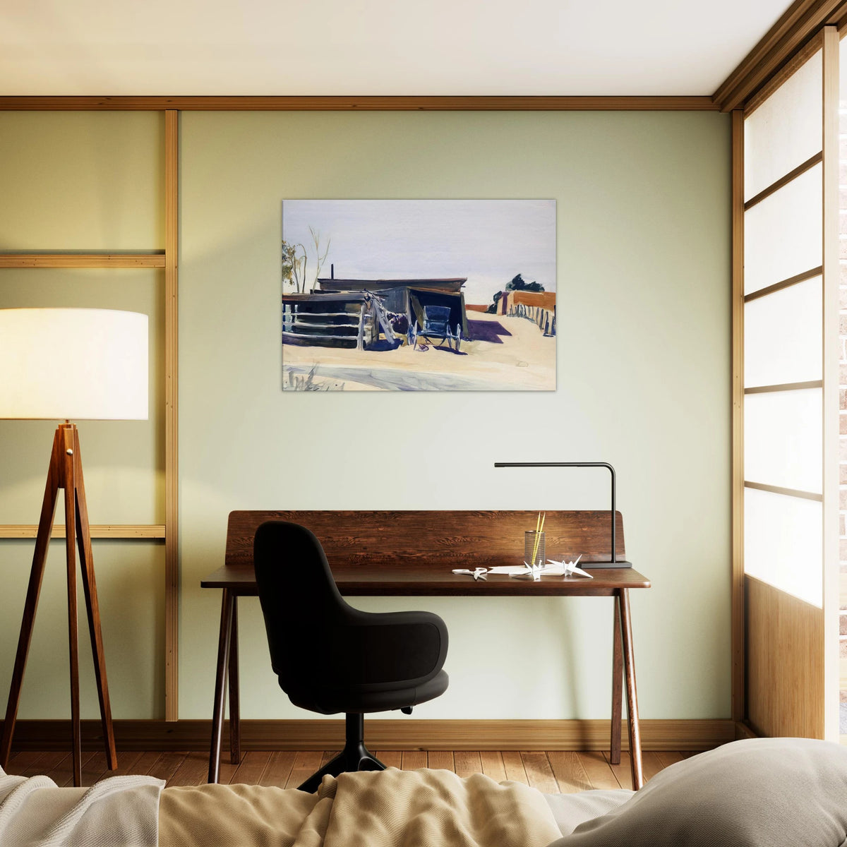Adobes and Shed, New Mexico Canvas | Edward Hopper Canvas | Edward Hopper Print